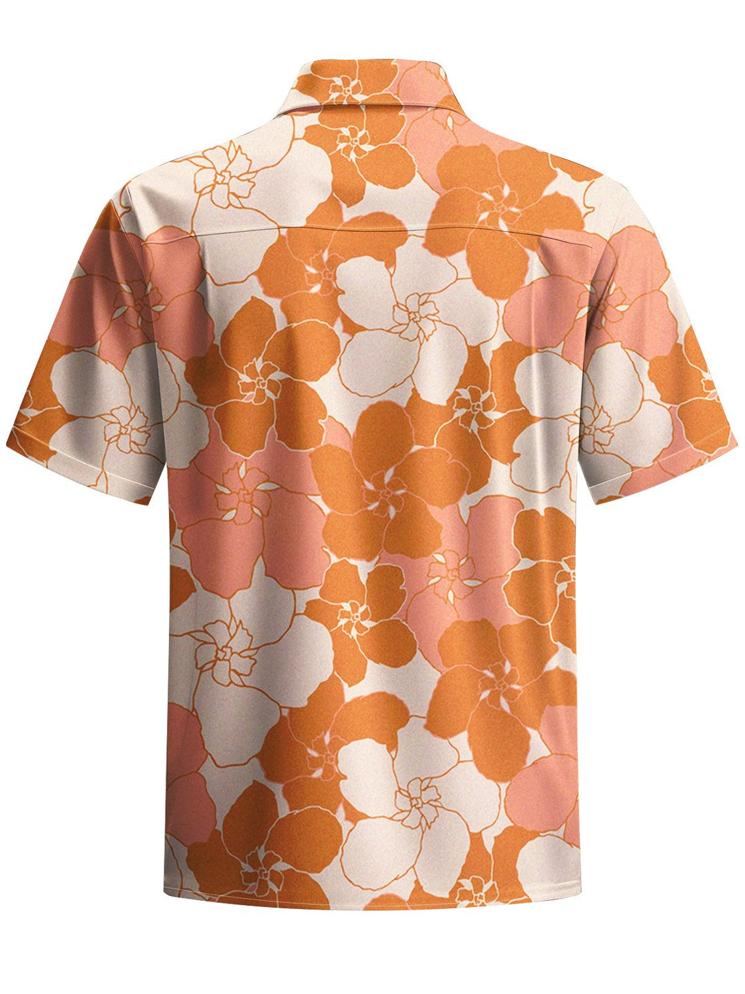 Alohadaddy® Hawaiian Floral Art Print Chest Pocket Mens Short Sleeve Shirt Big &amp; Tall