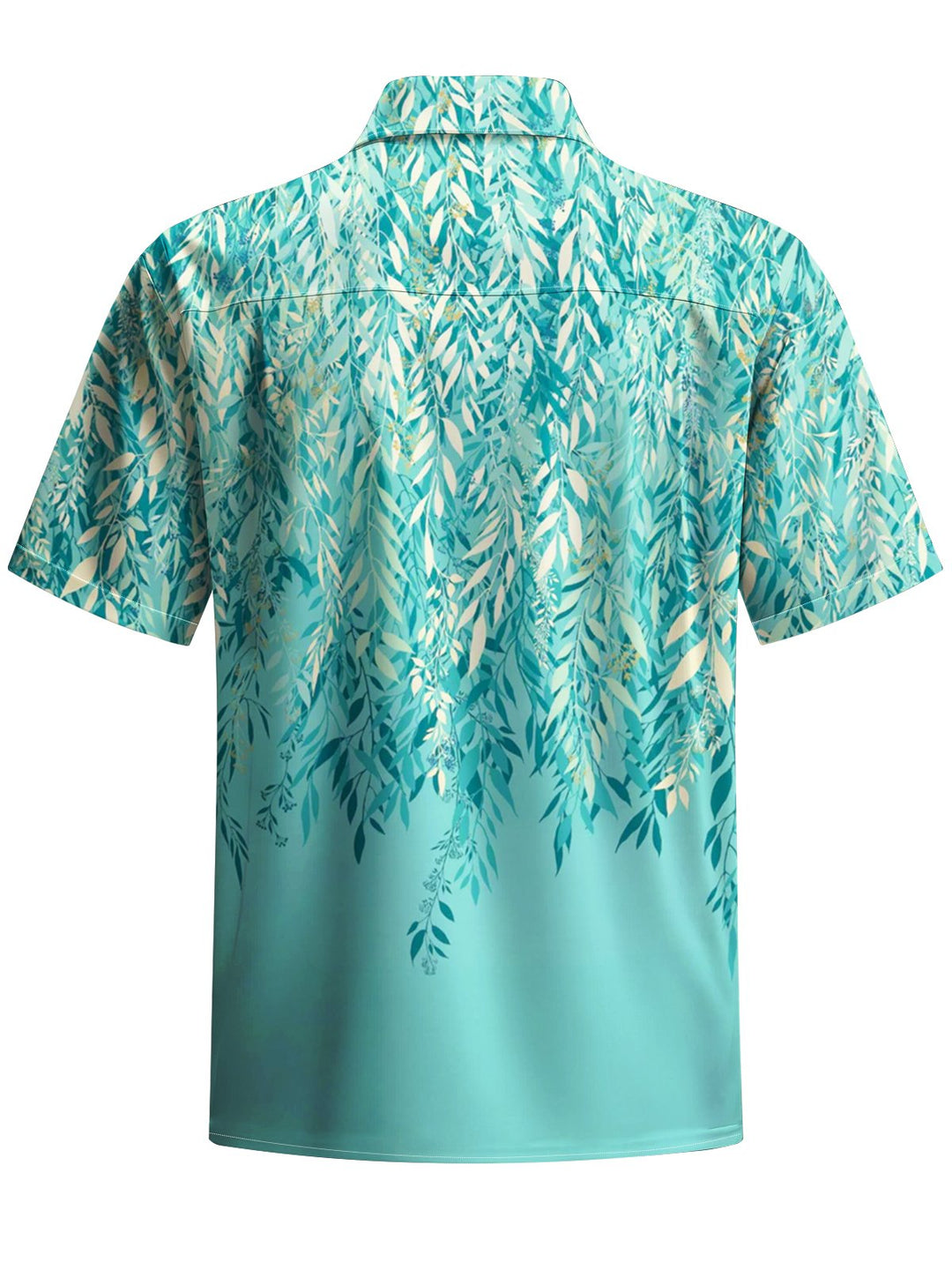Alohadaddy® Hawaiian Leaves Gradient Art Print Chest Pocket Men&