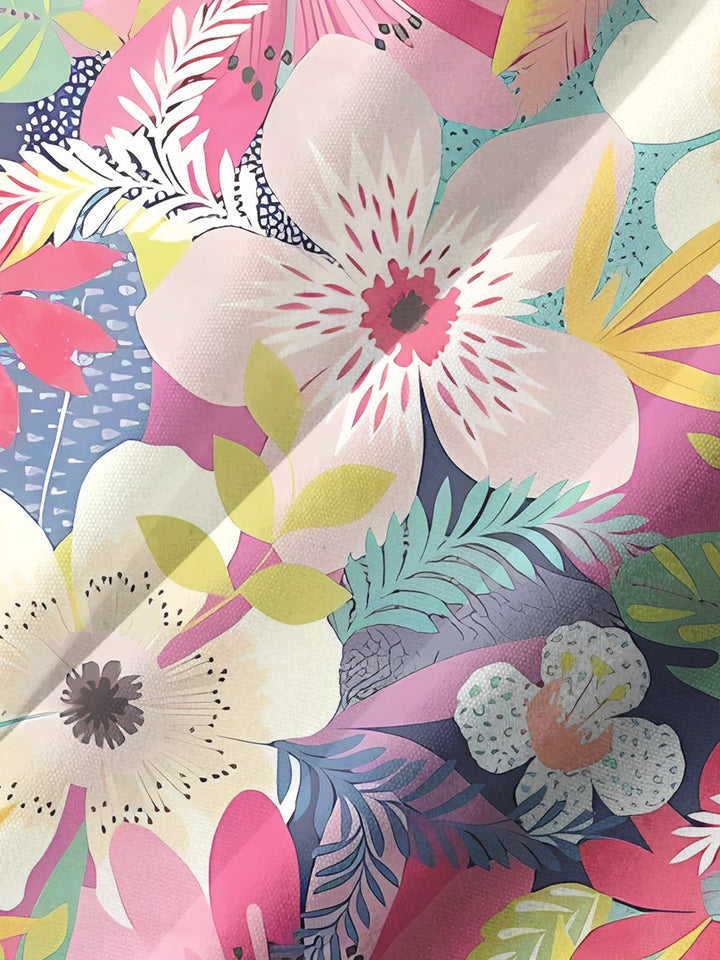 Alohadaddy® Hawaiian Floral Art Print Chest Pocket Men&