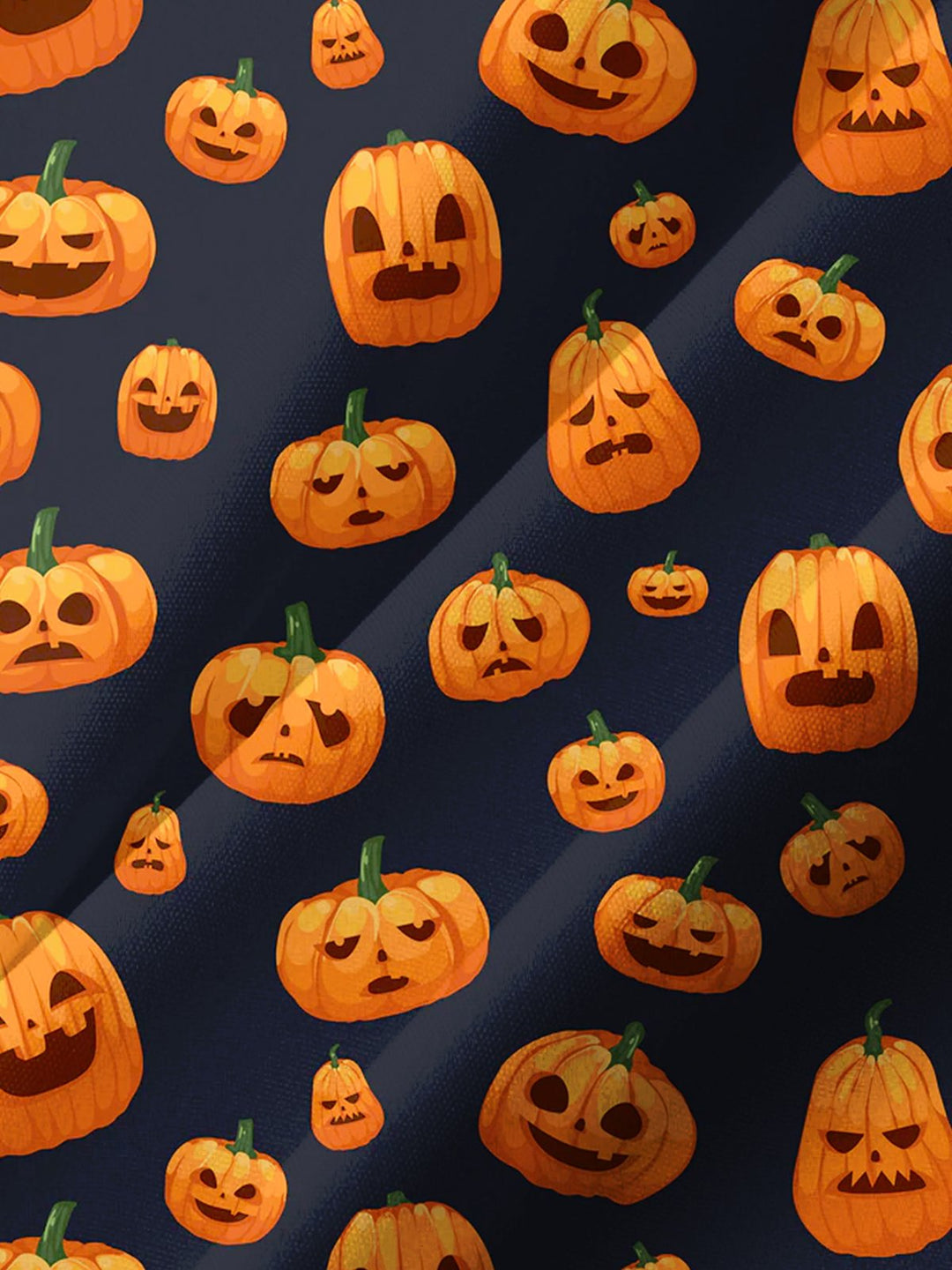 Alohadaddy® Halloween Pumpkin Art Print Chest Pocket Men&