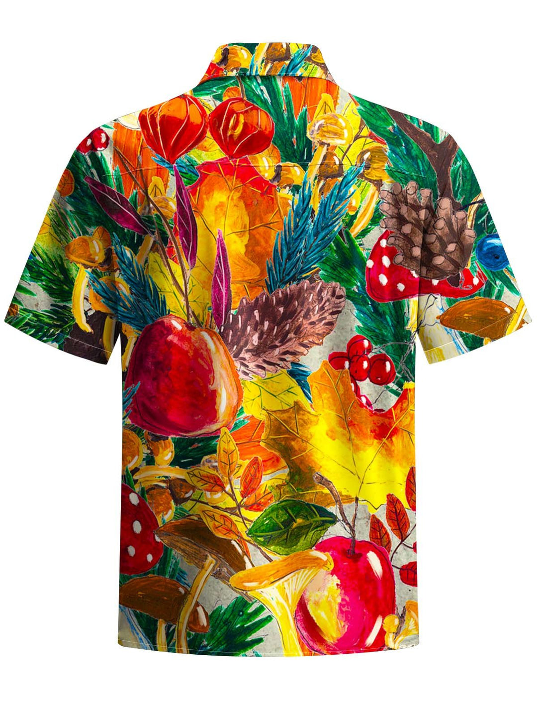 Alohadaddy® Hawaiian Tropical Flora Art Print Chest Pocket Elastic Men&