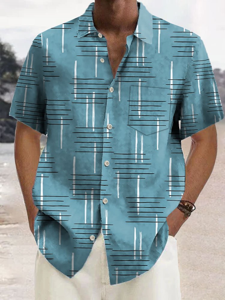 Alohadaddy Retro Geometric Print Men&