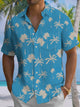 Alohadaddy® Hawaiian Palm Trees Art Print Pockets Moisture Wicking Oversized Stretch Shirt
