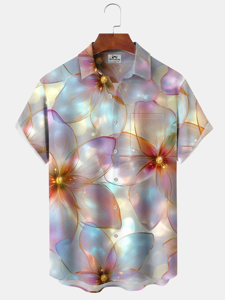 Alohadaddy® Hawaiian Flowers Art Print Moisture Wicking Stretch Men&
