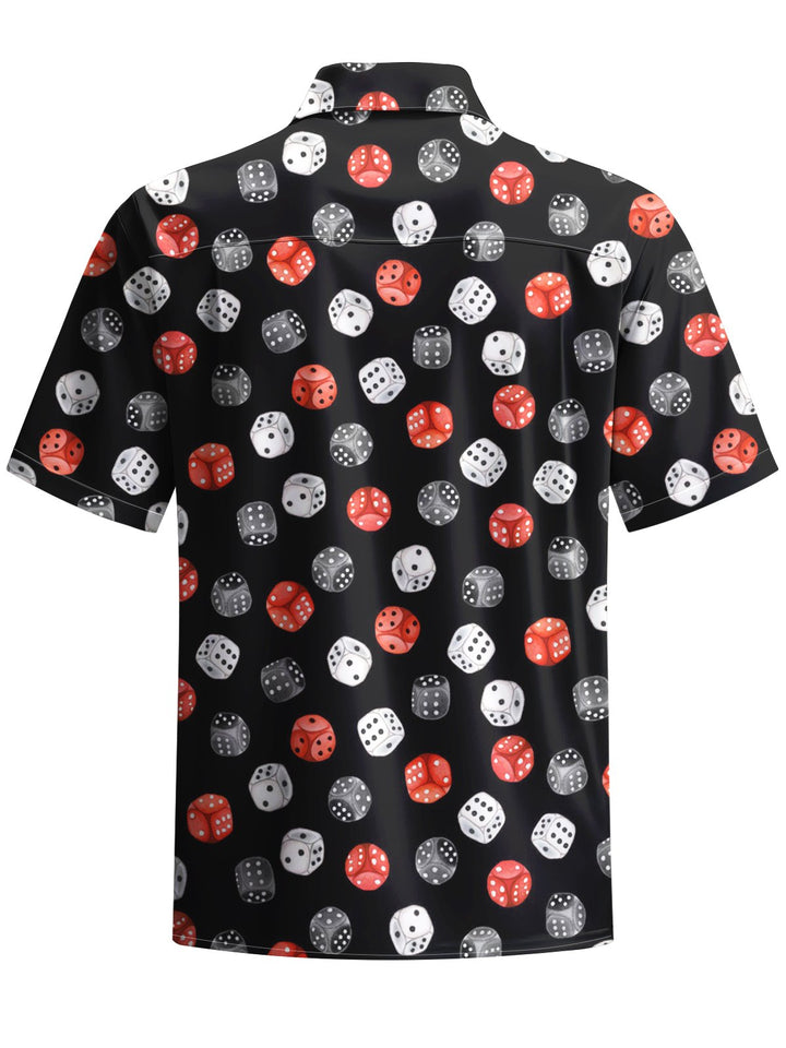 Alohadaddy® Casual Sieve Geometric Art Print Chest Pocket Men&