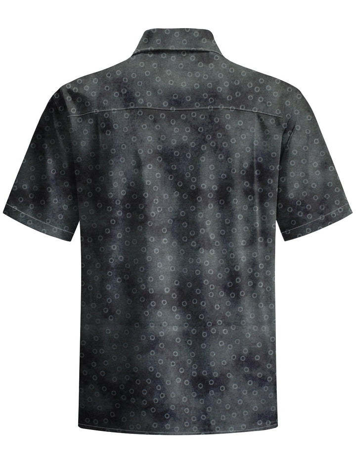 Alohadaddy® Retro Polka Dot Print Art Chest Pocket Men&