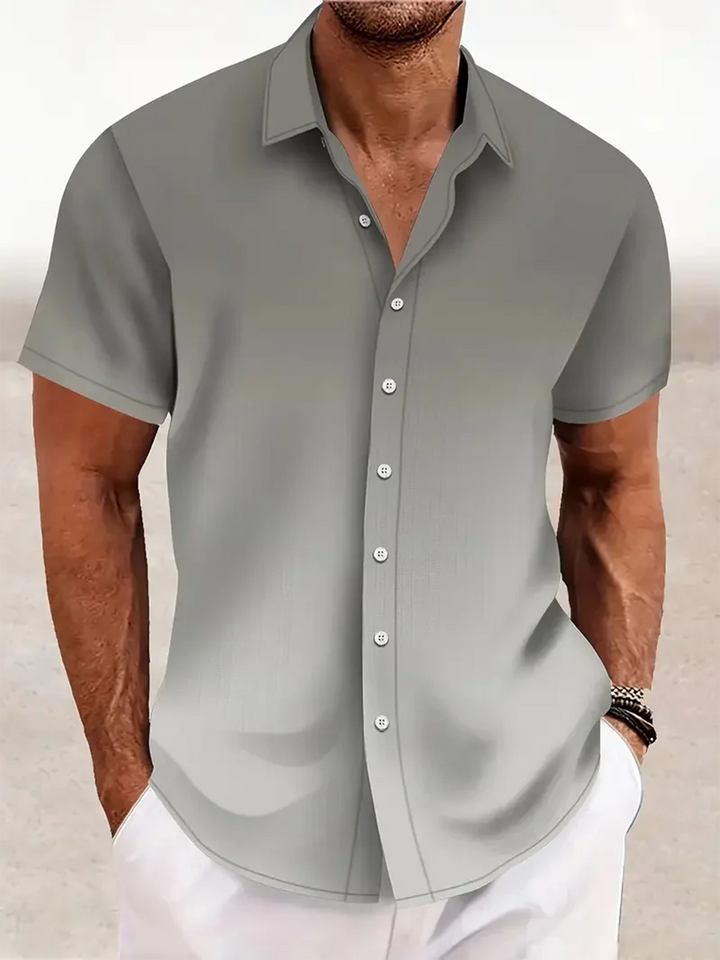 Alohadaddy® Casual Gradient Art Print Chest Pocket Men&