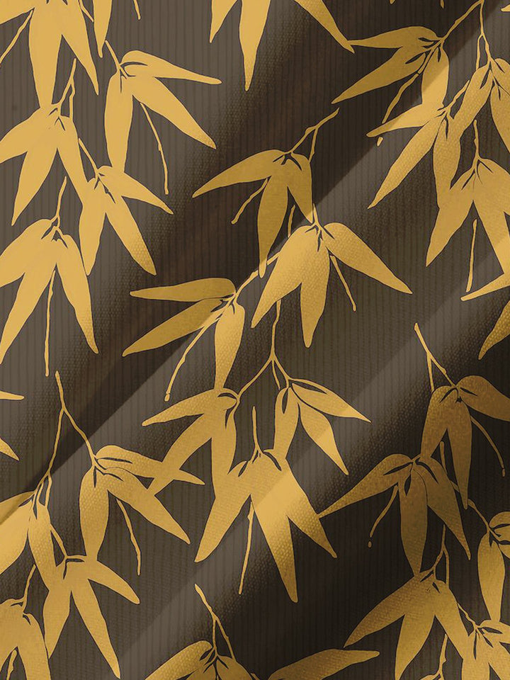 Alohadaddy® Vintage Leaf Art Print Chest Pocket Stretch Men&