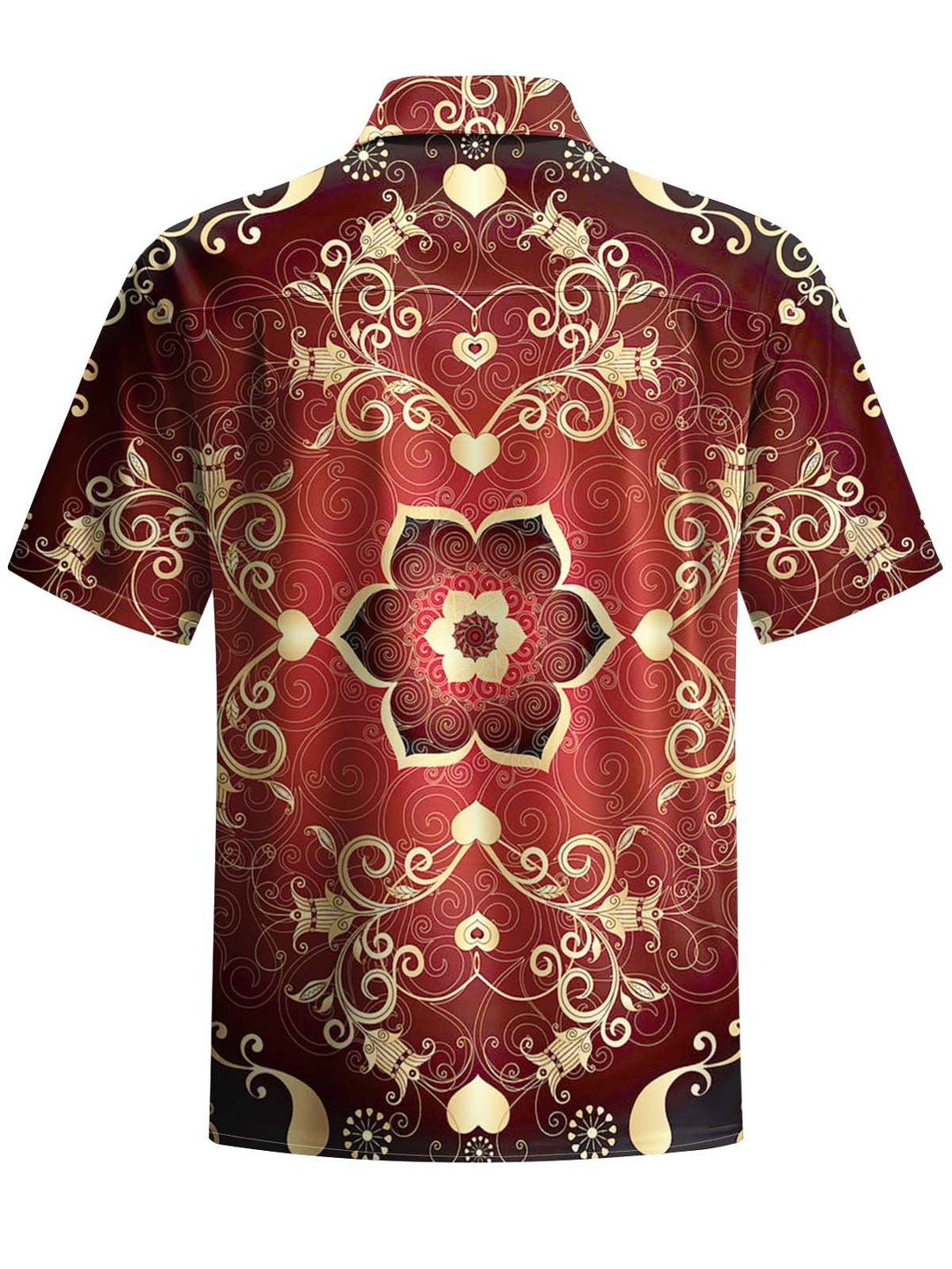 Alohadaddy® Vintage Baroque Pattern Art Print Chest Pocket Stretch Men&