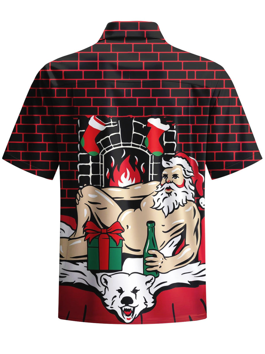 Alohadaddy® Christmas Santa Claus Print Art Pocket Stretch Men&