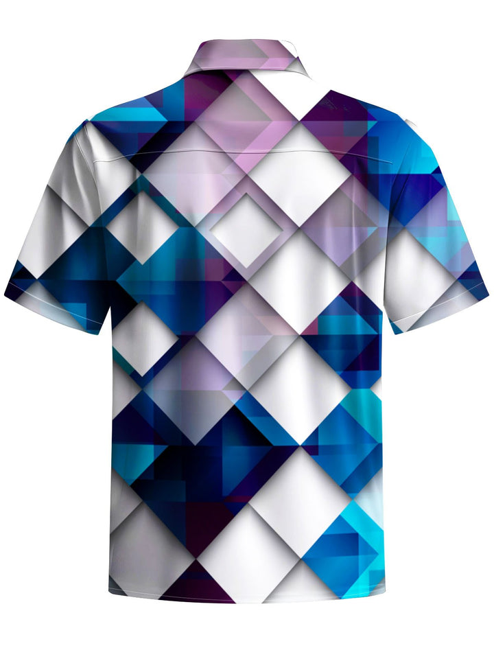 Alohadaddy® Casual Geometric Art Print Stretch Pocket Men&