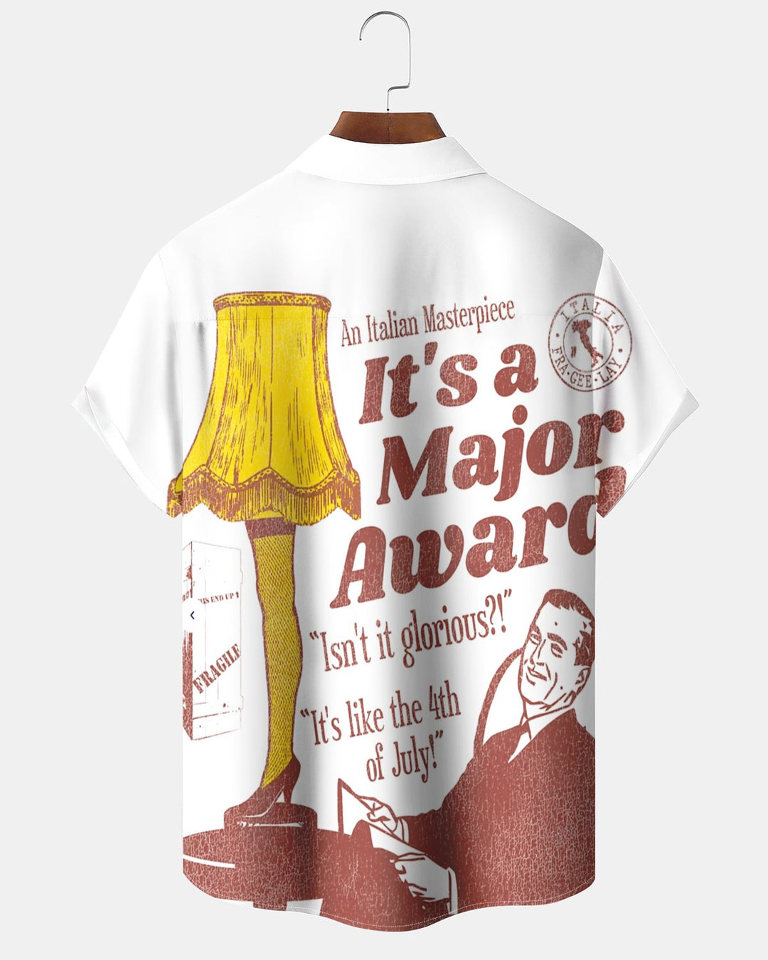Alohadaddy® Christmas Vintage Leg Lamp Print Pocket Elastic Button Men&