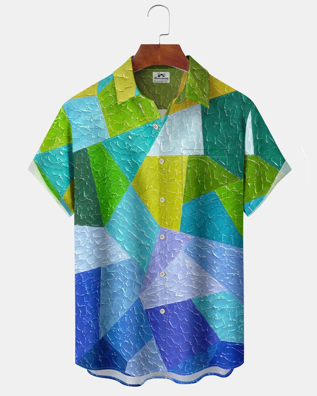Alohadaddy® Casual Geometric Print Art Button Pocket Cardigan Men&
