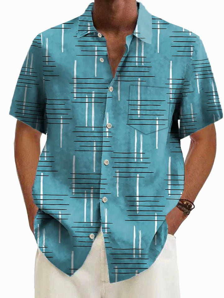 Alohadaddy Retro Geometric Print Men&