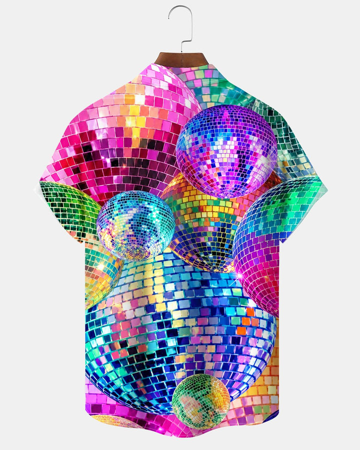 Alohadaddy® Casual Abstract Geometric Neon Print Men&