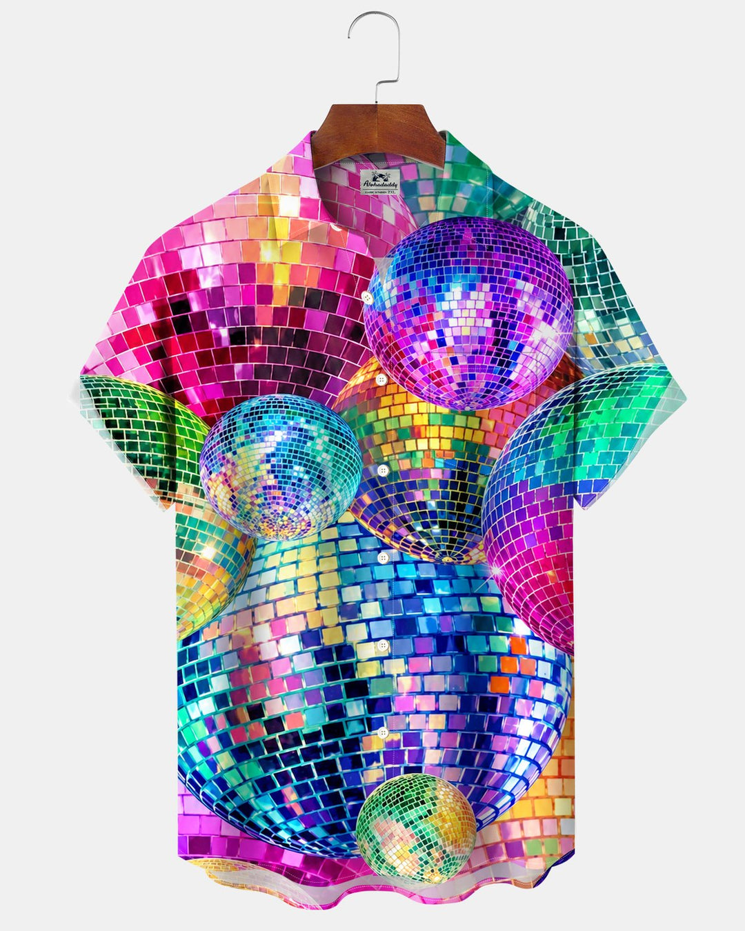 Alohadaddy® Casual Abstract Geometric Neon Print Men&