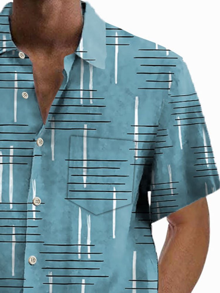 Alohadaddy Retro Geometric Print Men&