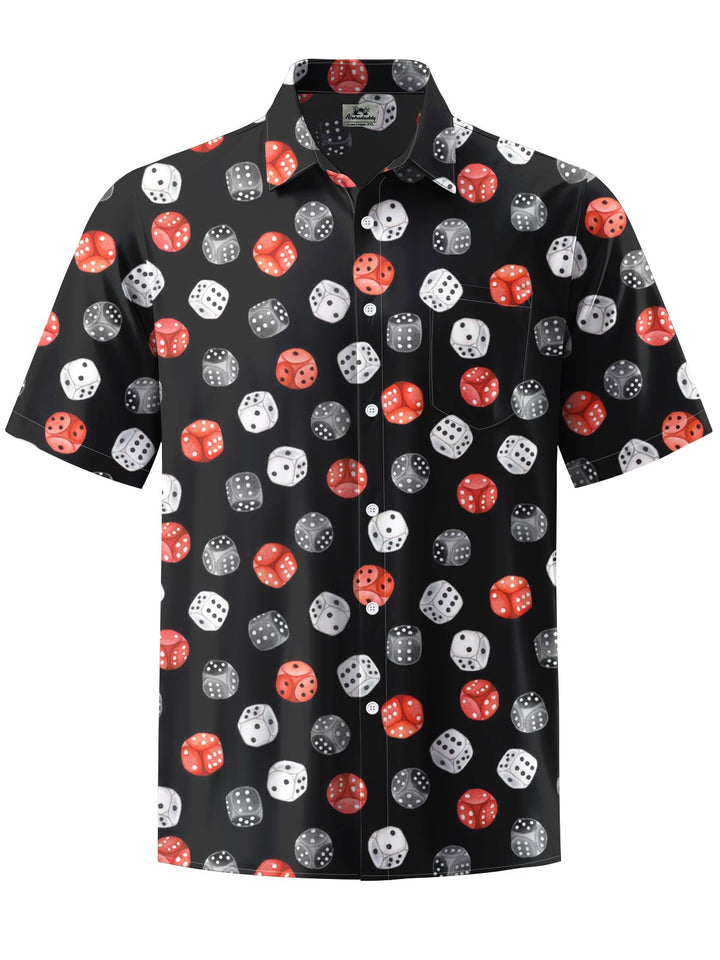 Alohadaddy® Casual Sieve Geometric Art Print Chest Pocket Men&