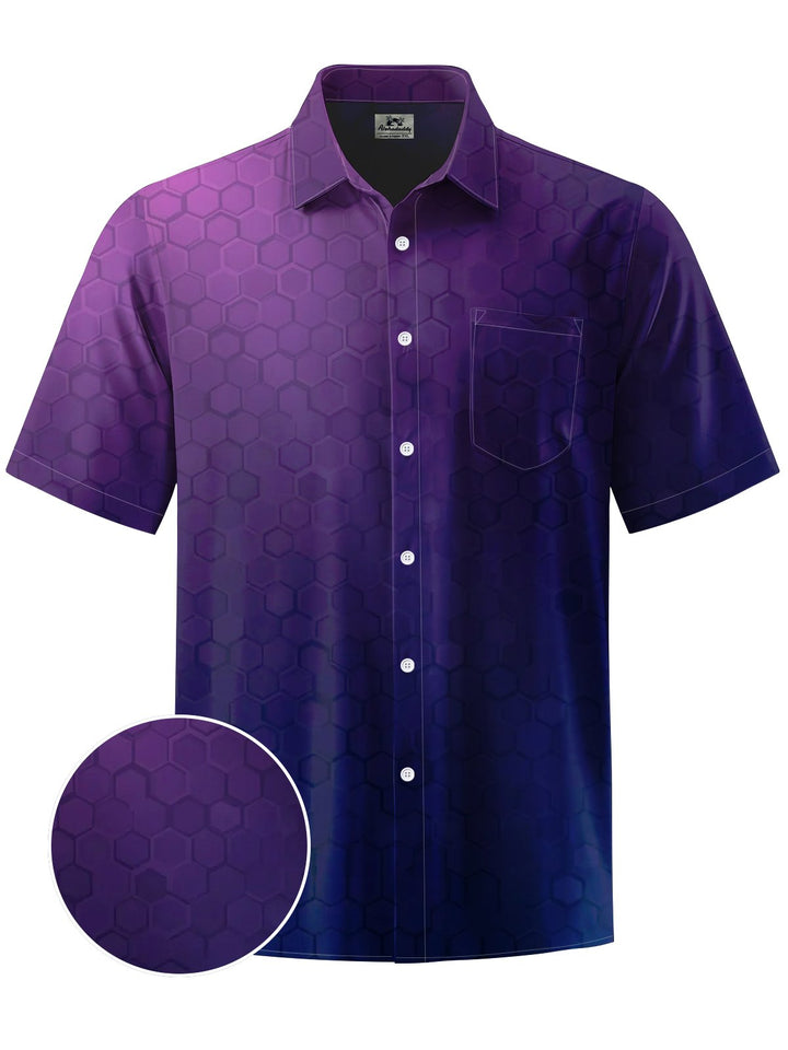 Alohadaddy® Casual Geometric Gradient Art Print Moisture Wicking Men&