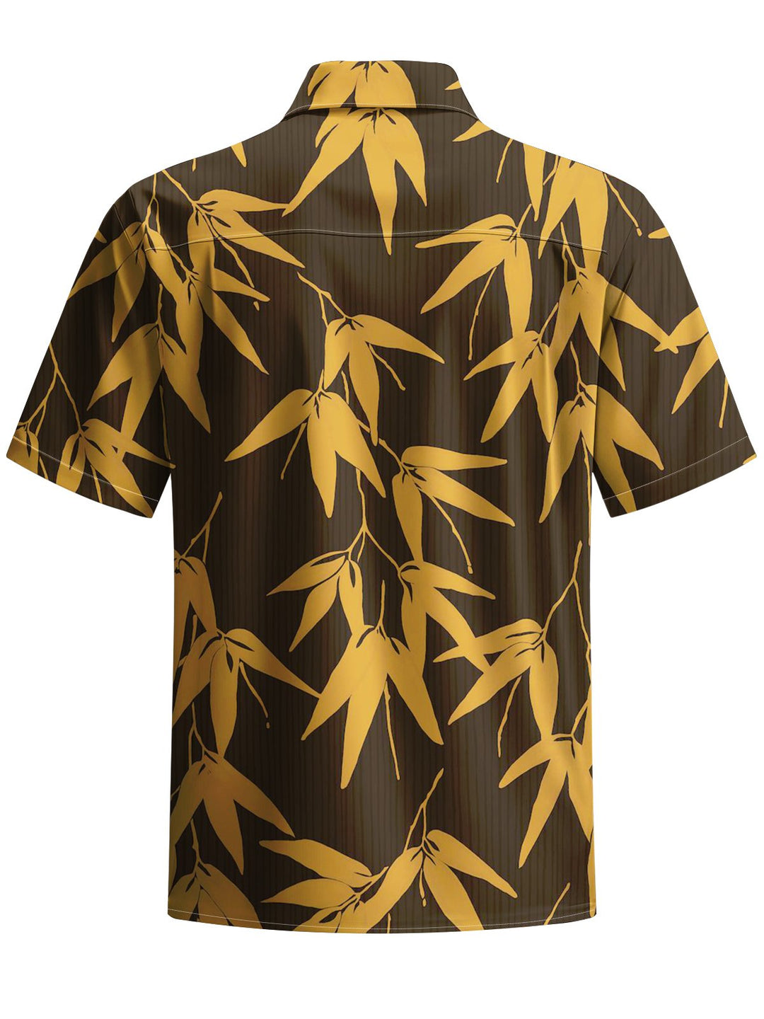 Alohadaddy® Vintage Leaf Art Print Chest Pocket Stretch Men&