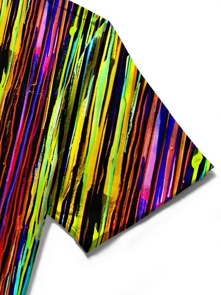 Alohadaddy® Casual Stripe Art Print Men&