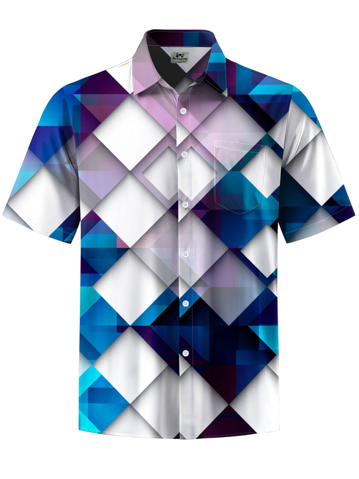 Alohadaddy® Casual Geometric Art Print Stretch Pocket Men&