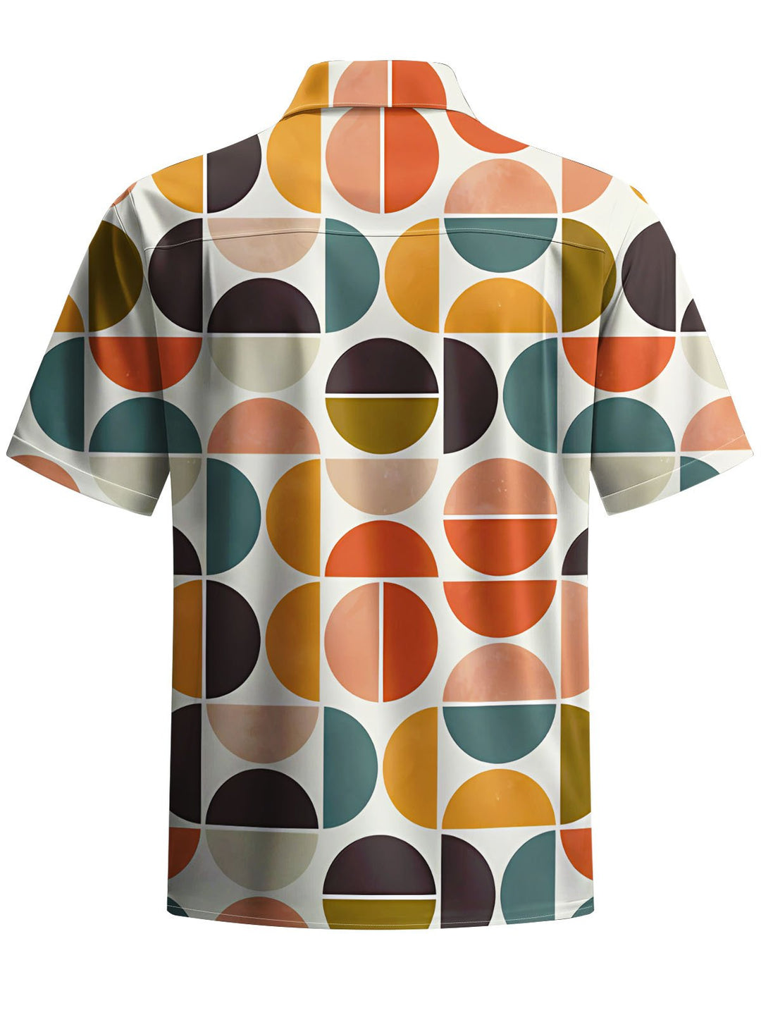 Alohadaddy® Vintage Geometric Print Chest Pocket Men&