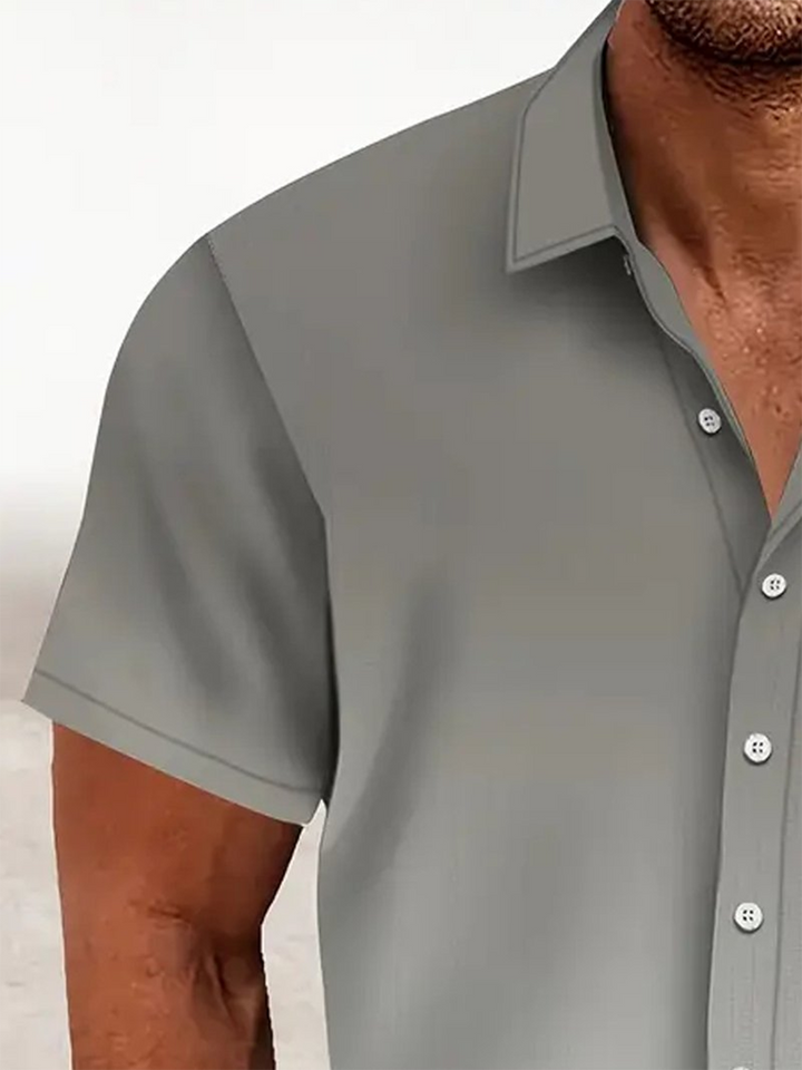 Alohadaddy® Casual Gradient Art Print Chest Pocket Men&