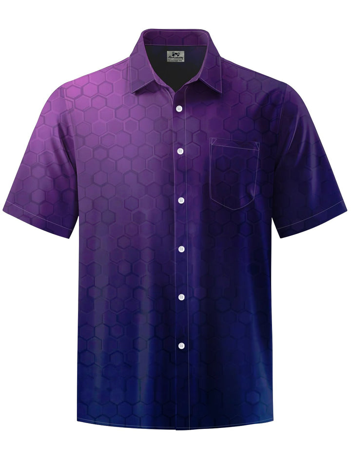 Alohadaddy® Casual Geometric Gradient Art Print Moisture Wicking Men&