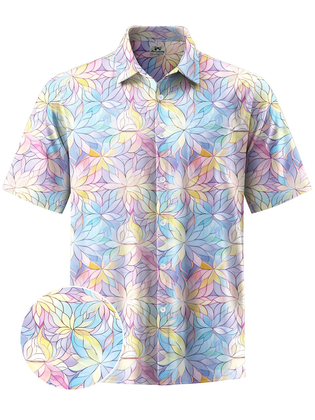 Alohadaddy® Hawaiian Geometric Flowers Art Print Men&
