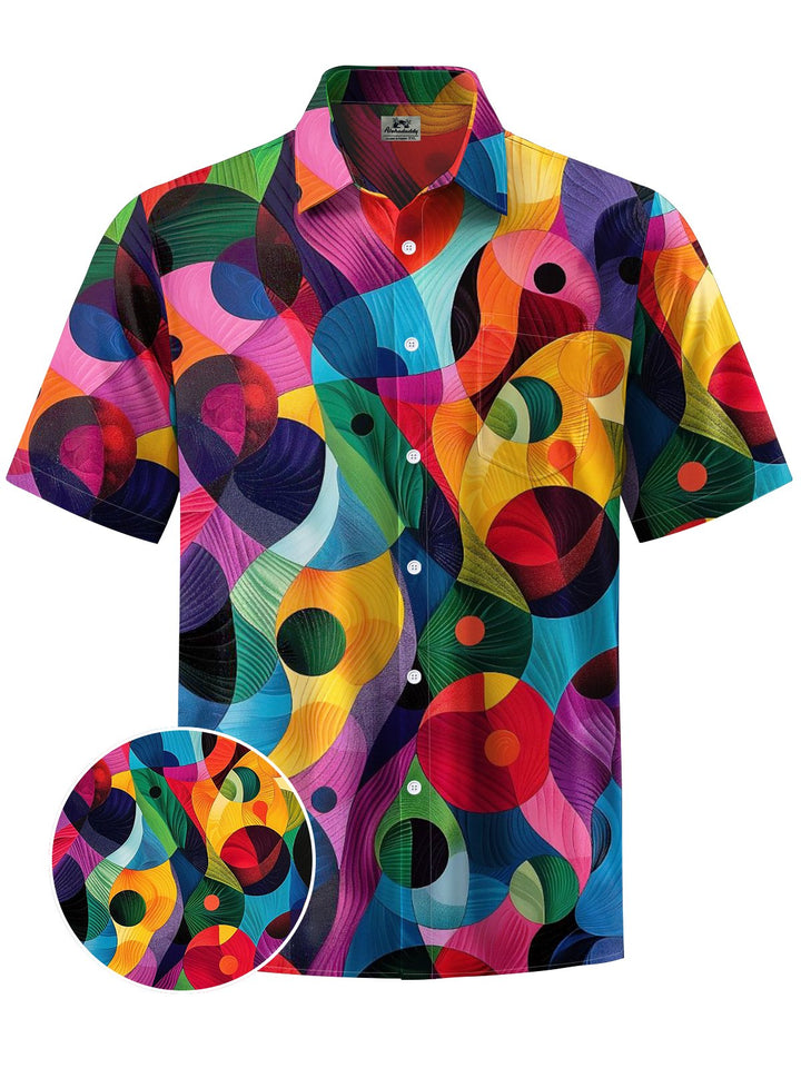 Alohadaddy® Retro Geometric Art Print Moisture Wicking Men&