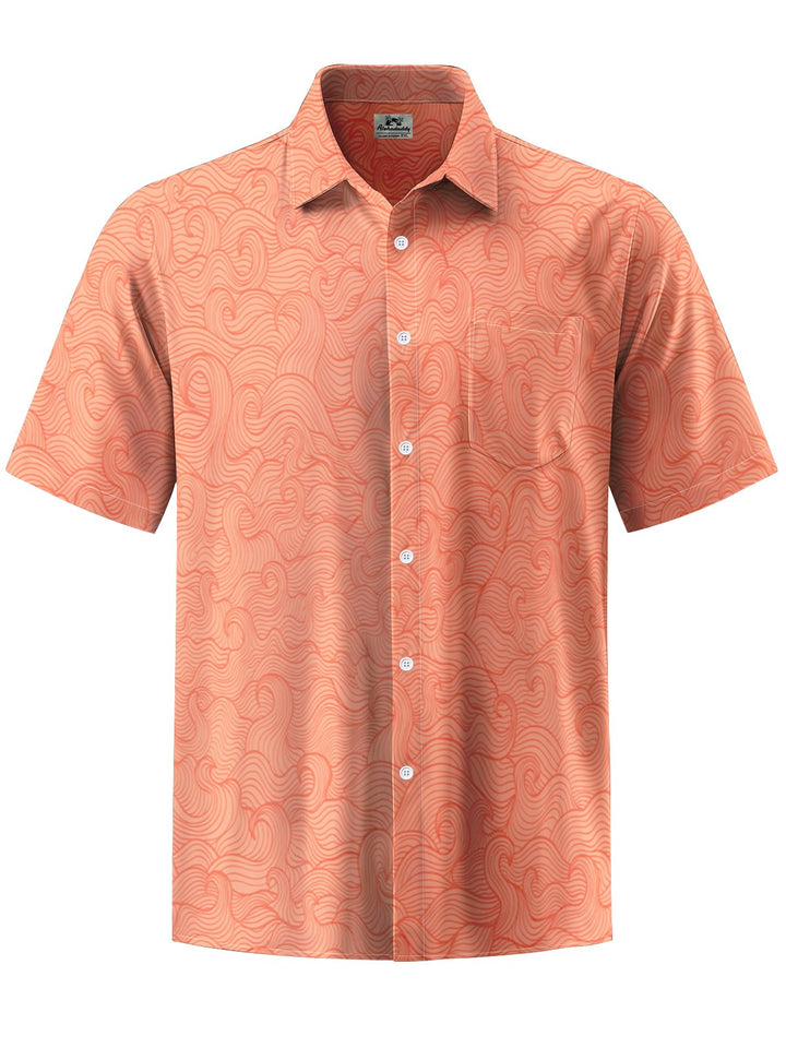 Alohadaddy® Hawaiian Ukiyo-e Print Art Chest Pocket Men&