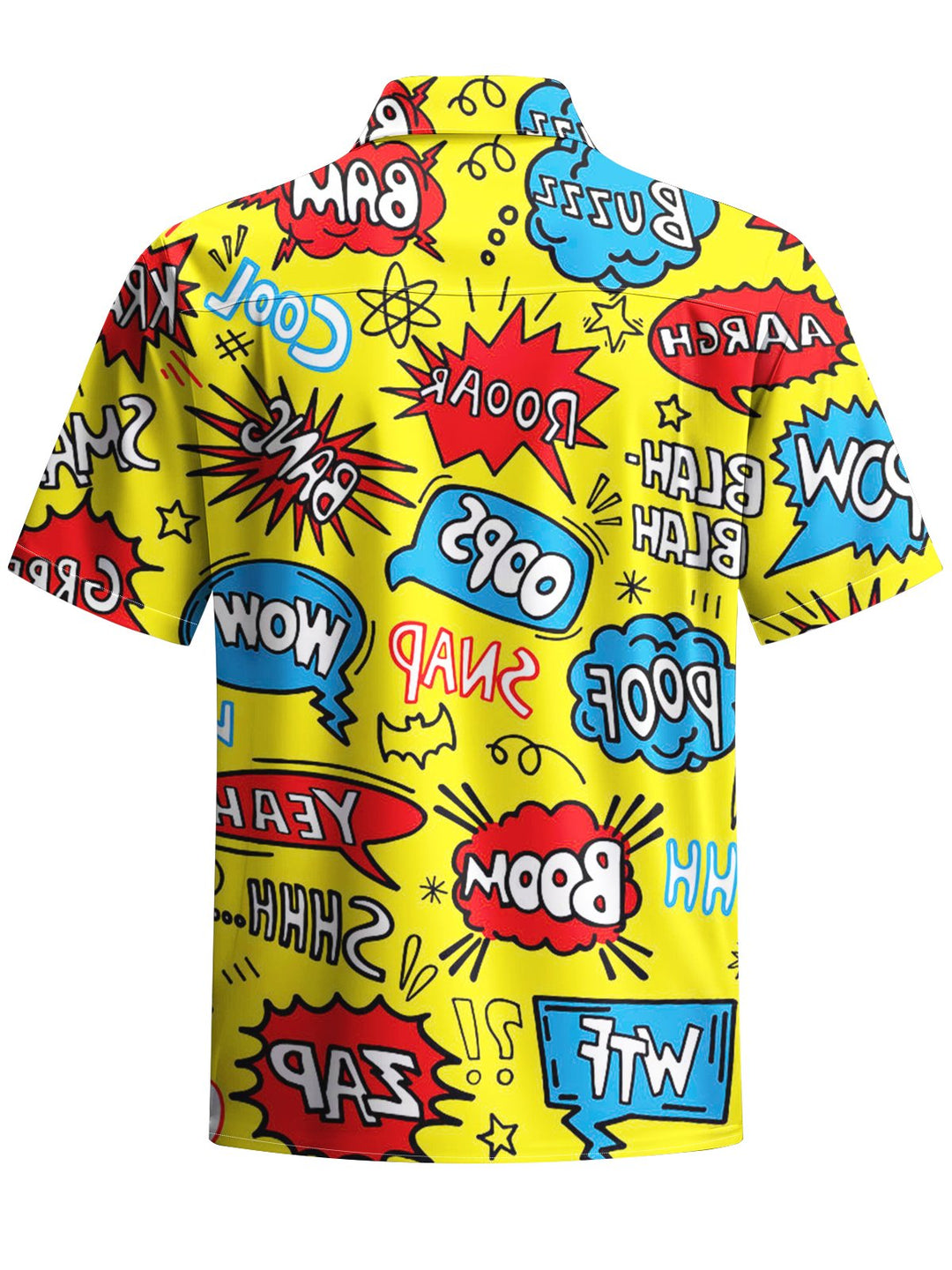 Alohadaddy® Casual Lettering Art Print Chest Pocket Men&