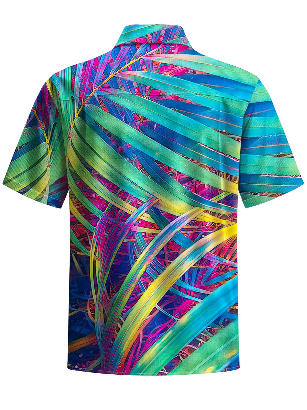Alohadaddy® Hawaiian Palm Leaf Art Print Chest Pocket Men&