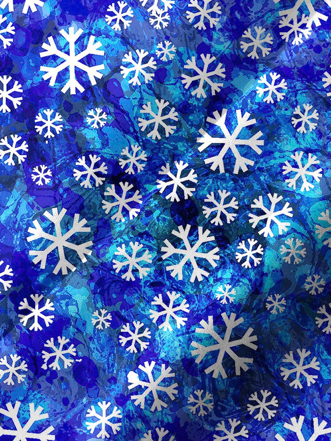 Alohadaddy® Casual Snowflake Abstract Art Print Chest Pocket Men&