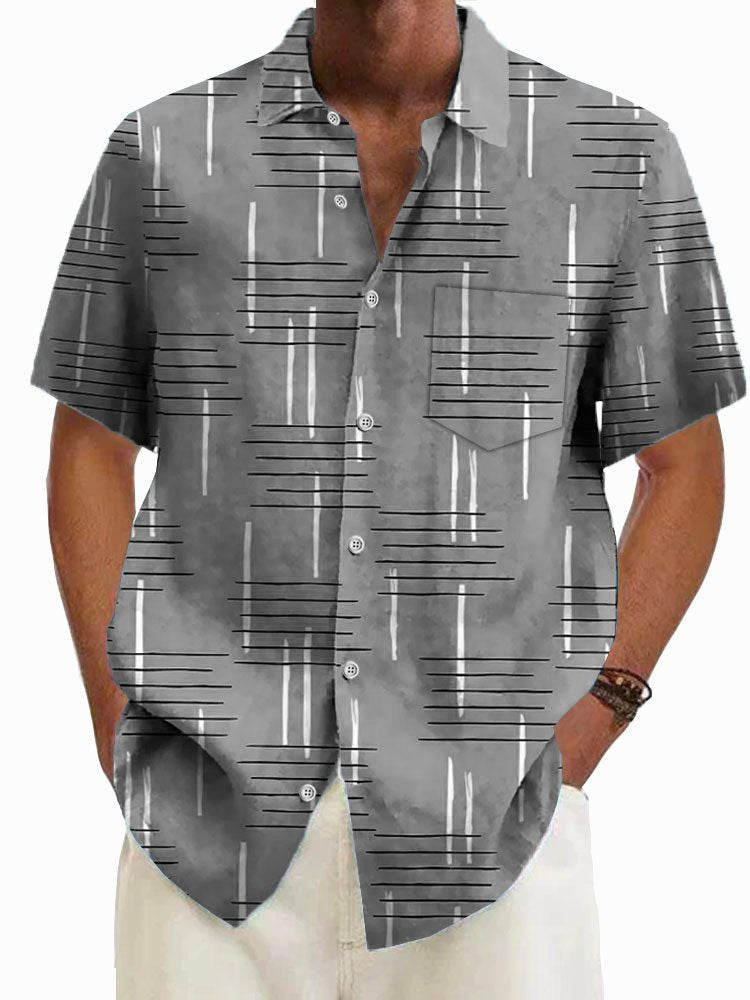 Alohadaddy Retro Geometric Print Men&