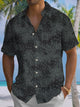 Alohadaddy® Retro Polka Dot Print Art Chest Pocket Men's Short Sleeve Shirt Big & Tall