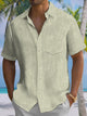 Alohadaddy® Hawaiian Leaf Art Print Chest Pocket Mens Short Sleeve Shirt Big & Tall