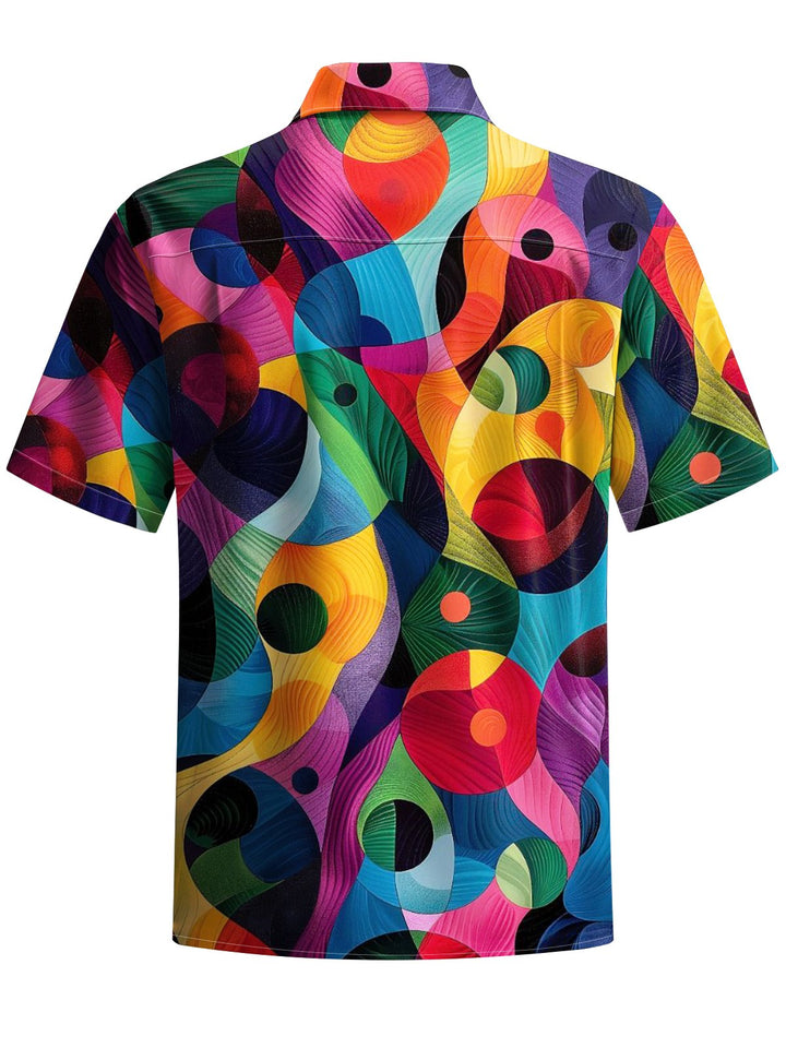 Alohadaddy® Retro Geometric Art Print Moisture Wicking Men&