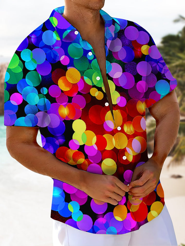 Alohadaddy® Casual Geometric Art Print Pocket Stretch Men&