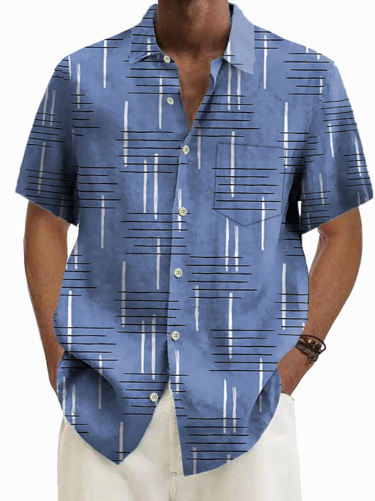 Alohadaddy Retro Geometric Print Men&