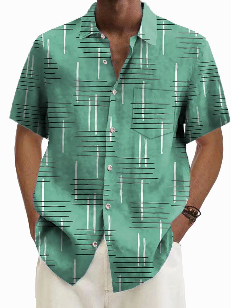 Alohadaddy Retro Geometric Print Men&