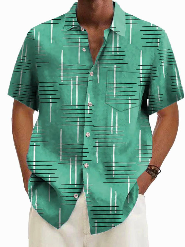 Alohadaddy Retro Geometric Print Men&