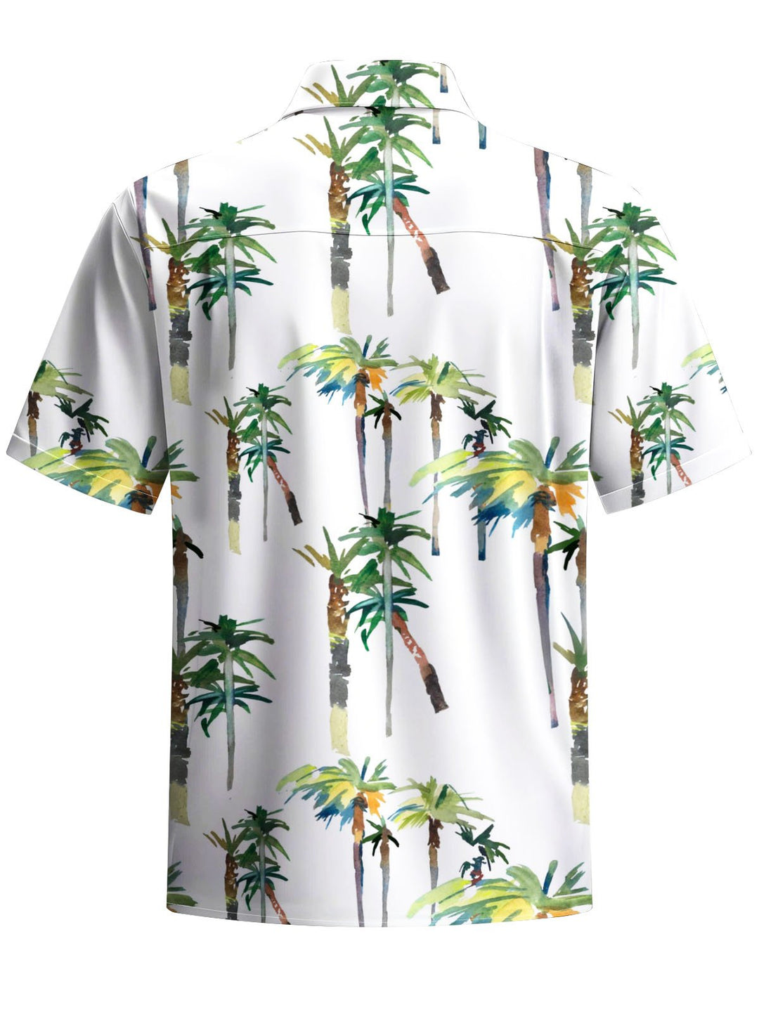 Alohadaddy® Hawaii Coconut Tree Print Chest Pocket Men&