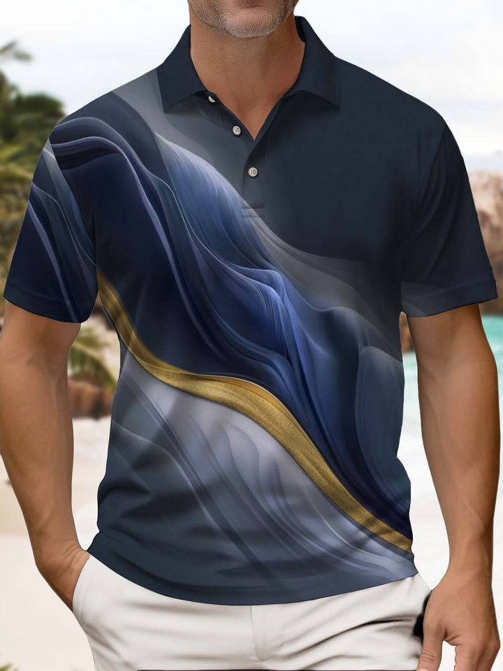 Alohadaddy® Casual Abstract Texture Print Art Pocket Stretch Men&