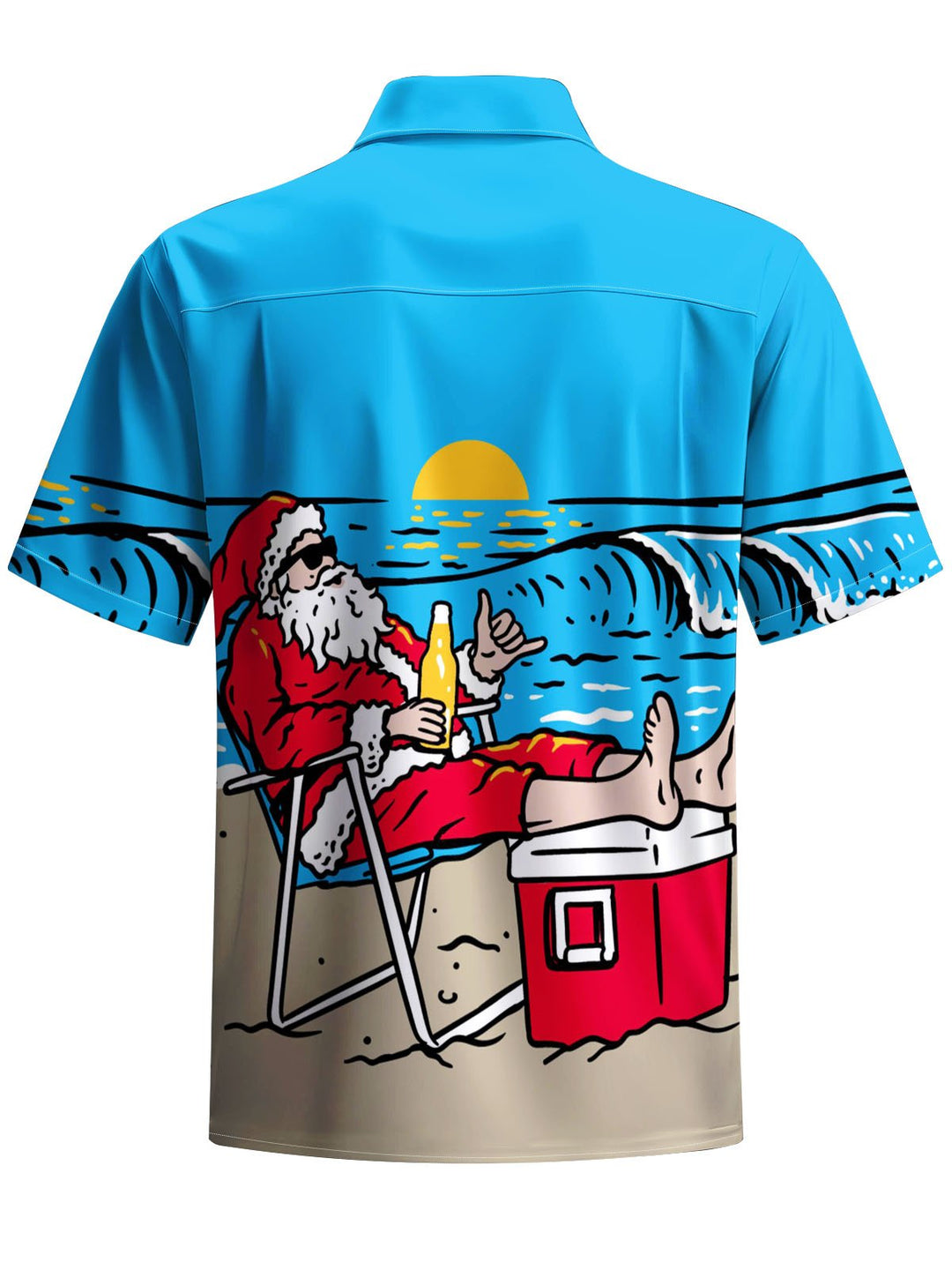 Alohadaddy® Christmas Santa Holiday Art Print Pocket Stretch Men&