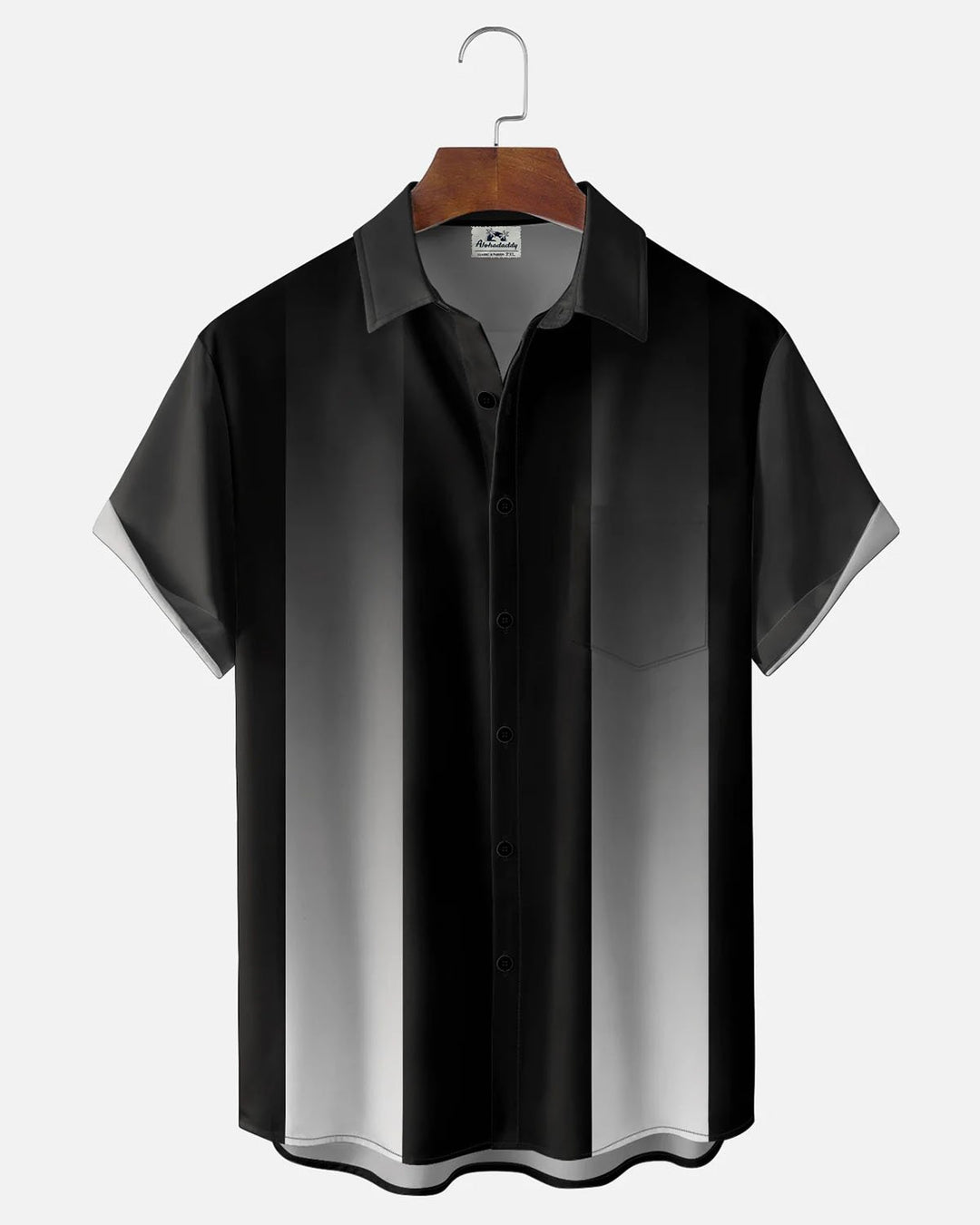 Alohadaddy® Casual Striped Gradient Print Art Pocket Stretch Men&