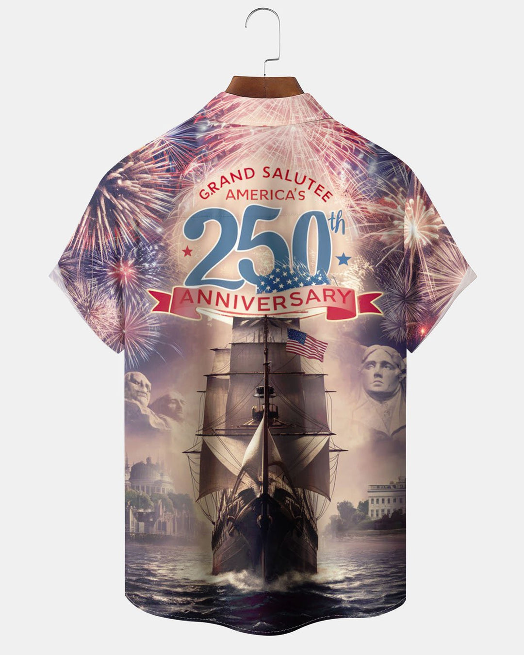 Alohadaddy® Holiday 250th Anniversary American Founding Button Cardigan with Pockets, Men&
