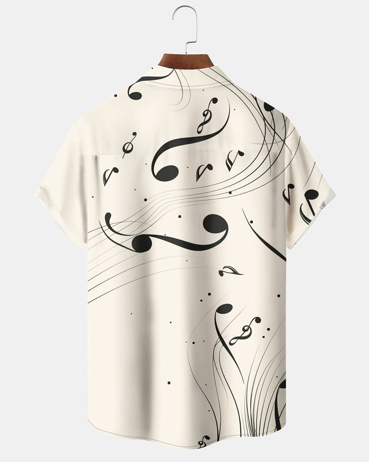 Alohadaddy® Retro Line Musical Note Print Men&