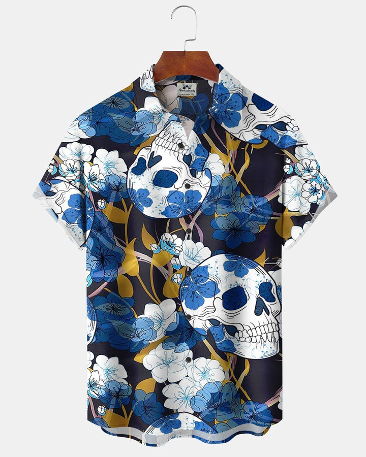 Alohadaddy® Holiday Halloween Skull Print Men&